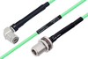 Temperature Conditioned TNC Male Right Angle to N Female Bulkhead Low Loss Cable 100 cm Length Using PE-P142LL Coax - PE3M0172-100CM - Pasternack