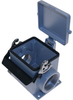 Standard, Rectangular Base with cover, Single Latch, Surface mount, size 77.62, Side PG36 cable entry - CHP-32LS - Mencom Corporation
