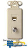 Leviton Decora Wall Jack Insert - 41658 - TelephoneStuff.com