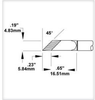 Metcal Smartheat Rework Cartridge SMTC-1173 - Knife Tip - 0.65 in Tip Length - 0.19 in Tip Width - SMTC-1173 - R. S. Hughes Company, Inc.