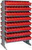 2 Side Sloped Rack, 16Shelves/144Bin/red; Shelving Unit Type Quantum Storage - 44AC6395 - Newark, An Avnet Company