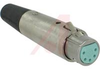 XLR Plug; Straight Female Cord; 5; Zinc, Nickel Plated; Brass, Silver Plated - 70214153 - Allied Electronics, Inc.