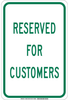 Brady B-555 Aluminum Rectangle White Parking Restriction, Permission & Information Sign - 12 in Width x 18 in Height - TEXT: RESERVED FOR CUSTOMERS - 129606 - 754473-78676 - R. S. Hughes Company, Inc.