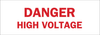 Brady B-302 Polyester Rectangle White Electrical Safety Sign - 14 in Width x 5 in Height - Laminated - TEXT: DANGER HIGH VOLTAGE - 84956 - 754476-84956 - R. S. Hughes Company, Inc.