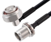 Low PIM RA 7/16 DIN Male to 7/16 DIN Female Cable 1/4 inch Superflexible Coax in 24 Inch - FMCA2251-24 - Fairview Microwave Inc.