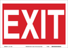 Brady B-558 Recycled Film Rectangle White Exit Sign - 10 in Width x 7 in Height - TEXT: EXIT - 118136 - 754473-17932 - R. S. Hughes Company, Inc.