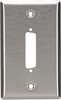 1-Port DB25 Single-Gang Stainless Steel Wallplate - WP020 - Black Box