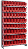 Sloped Rack, 8Shelves, 64Bins, Red; Shelving Unit Type Quantum Storage - 44AC6532 - Newark, An Avnet Company