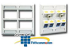 ICC Unloaded Quad-Frame Faceplate - IC108FD4 - TelephoneStuff.com