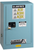 Justrite Sure-Grip EX 15 gal Blue Hazardous Material Storage Cabinet - 23 1/4 in Width - 44 in Height - Bench Top - 697841-11261 - 697841-11261 - R. S. Hughes Company, Inc.