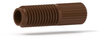 Super Flangeless™ Nut Headless, PPS, 1/4-28 Flat-Bottom, for 1/16