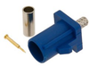 FAKRA Plug (Male) Connector for RG174, RG316, RG188, .100 inch, FM-B100, FM-C100, LMR-100, Crimp/Solder, Blue Color - FMCN1349C - Fairview Microwave Inc.