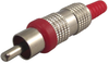 Rca (Phono) Audio / Video Connector, Plug, 3.2 Mm, 1, Red, Metal Body, Nickel Plated Contacts Pro Signal - 67C4034 - Newark, An Avnet Company