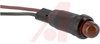 Indicator,Pnl-Mnt;LED;Red;10mcd;0.250In.;24VDC;Wire Lead;20mA;Black Nylon - 70214117 - Allied Electronics, Inc.