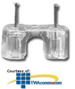 HellermannTyton 2- Pin Masonry Clips (Pkg of 100) -- M63-2C2 - Image