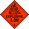 DOT Hazardous Material Shipping Labels (EXPLOSIVE 1.3H) - 754476-63500 - R. S. Hughes Company, Inc.
