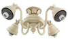 4 Light Fitter - Espresso White - MC76EW - Monte Carlo Fan Company