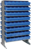 2 Side Sloped Rack, 16Shelves, 96Bin/blu; Shelving Unit Type Quantum Storage - 44AC6401 - Newark, An Avnet Company