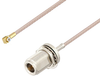 Snap-On MMBX Plug Right Angle to N Female Bulkhead Cable 6 Inch Length Using RG316-DS Coax - PE3C4057-6 - Pasternack