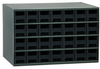 Akro-Mils 19 Gray Powder Coated Steel 24 ga Stackable Heavy Duty Versatile Cabinet - 11 in Overall Length - 17 in Width - 11 in Height - 28 Drawer - Non-Lockable - 19228 BLACK - 19228 BLACK - R. S. Hughes Company, Inc.