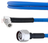 Low PIM N Male to RA QMA Male Plenum Cable SPP-250-LLPL Coax in 200 cm and RoHS with LF Solder - FMCA1804-200CM - Fairview Microwave Inc.