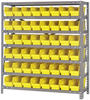 Open Shelving, 7Shelves, 48Bins, Yellow; Shelving Unit Type Quantum Storage - 44AC8751 - Newark, An Avnet Company