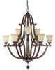 4379RT-121 Large Chandeliers-Glass Shade - 340428 - Capital Lighting, Inc.