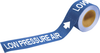 Brady Pipe Markers-To-Go B-736 Blue Plastic Self-Adhesive Pipe Marker - 2 in Height - 12 in Length - Printed Msg = LOW PRESSURE AIR - 73904 -- 754473-73904