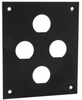 Universal Rack Mount Sub-Panel with 4 0.630