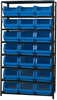 Open Shelving, 8Shelves, 21Bins, Blue; Shelving Unit Type Quantum Storage - 44AC5678 - Newark, An Avnet Company