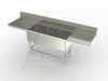 F3LR Series, 3 Compartment Sink - Two Drainboards - MF3-2418-18LR - AERO Manufacturing Company