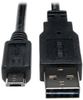 Universal Reversible USB 2.0 Cable (Reversible A to 5Pin Micro B M/M), 1-ft. -- UR050-001 - Image