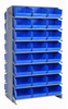 2 Side Sloped Rack, 16Shelves, 48Bin/blu; Shelving Unit Type Quantum Storage - 44AC6390 - Newark, An Avnet Company
