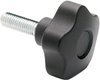 Plastic Lobe Knobs with Stud by ELESA® - 34184 - Jergens, Inc.