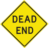 Brady B-959 Aluminum Square Yellow Stop Signs, Traffic Control Signs & Banners Sign - 24 in Width x 24 in Height - TEXT: DEAD END - 115450 - 754473-18473 - R. S. Hughes Company, Inc.