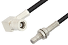 SMB Plug Right Angle to SMB Jack Bulkhead Cable 48 Inch Length Using PE-B100 Coax - PE34479-48 - Pasternack
