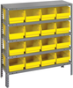 Open Shelving, 5Shelves, 16Bins, Yellow; Shelving Unit Type Quantum Storage - 44AC8935 - Newark, An Avnet Company