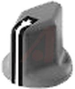 Knob, transilluminated, .125D flatted shaft , gray with line -- 70206884