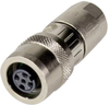 Sensor Connector, M12, Rcpt, 4Pos, Cable; Product Range Harting - 74AC2644 - Newark, An Avnet Company