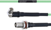 Temperature Conditioned Low Loss RA SMA Male to TNC Female Bulkhead Cable LL160 Coax in 100 cm - FMHR0199-100CM - Fairview Microwave Inc.