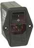 FILTER, EMI RFI, POWER ENTRY, LA STYLE,3A, 2 VOLTAGE - 70185998 - Allied Electronics, Inc.