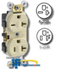 Leviton Dual Voltage Triple Wipe Side Wired 20Amp 125V and.. - 5842 - TelephoneStuff.com