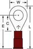 3M Scotchlok Red Butted Nylon Butted Ring Terminal MNG18-14R/SX - 1.07 in Length - 0.47 in Wide - 0.07 in Inside Diameter - 1/4 in Stud - 051128-58944 - R. S. Hughes Company, Inc.