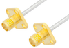 SMA Female 4 Hole Flange to SMA Female 4 Hole Flange Cable 6 Inch Length Using PE-SR405FL Coax - PE35116-6 - Pasternack