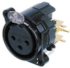 Neutrik Nc3fbhr-1 With Metal Ring -- NEUNC3FBHR1B