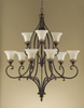 F2225/6+3WAL Large Chandeliers-Glass Shade - 477514 - Capital Lighting, Inc.