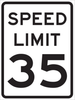 Brady B-959 Aluminum Rectangle White Stop Signs, Traffic Control Signs & Banners Sign - TEXT: SPEED LIMT 35 - 115643 - 754473-18999 - R. S. Hughes Company, Inc.