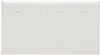 Blank Plate -- Strap Mounted, Four Gang, White -- SP44W - Image