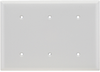 Blank Plates -- Strap Mounted, Three Gang, White -- SP34W - Image