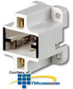 Leviton Compact 4-Hole Vertical Screw-Down Lampholder - 26720-400 - TelephoneStuff.com